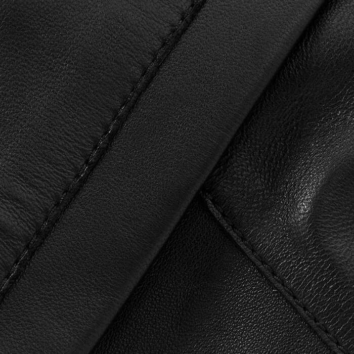 Luxe Italian leather with a semi-shine finish. This by-product leather is a super-smooth nappa with a spray-back finish to avoid colour transfer and to help this style hold its shape.