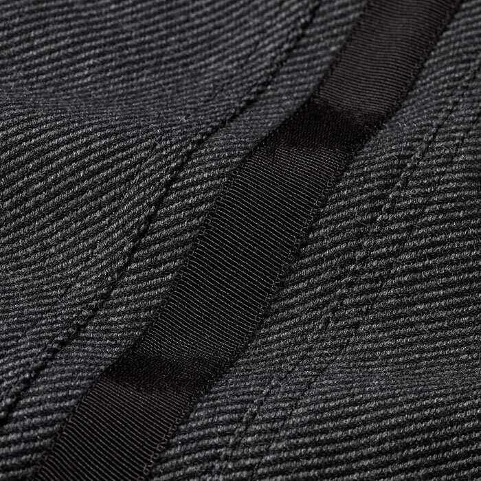 This easy care, comfortable tailoring is the perfect back to work solution. The midweight fabric holds an edgy barrel leg shape and features a grey/black stripe detail.