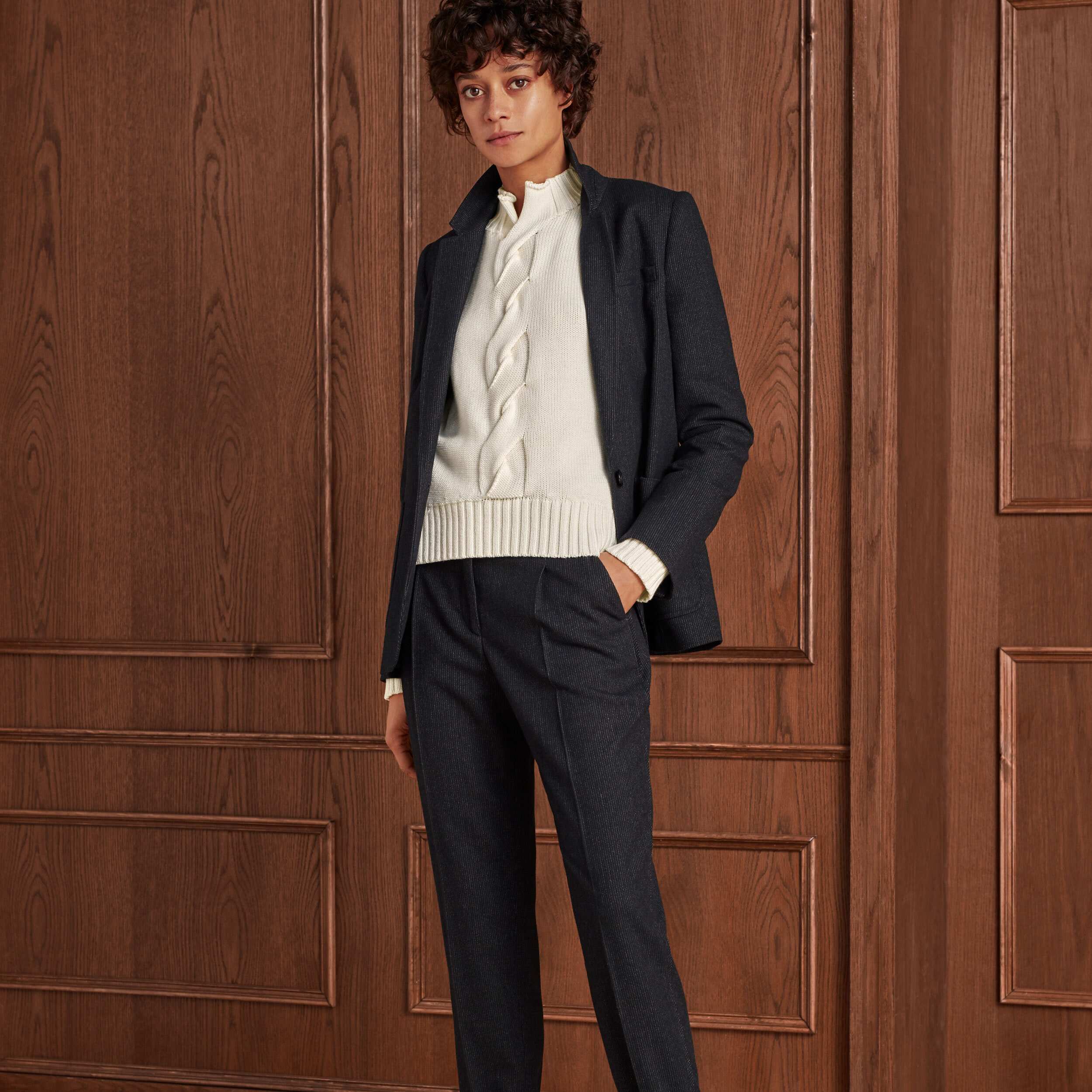 Pair with a trouser suit for a modern way to do tailoring.